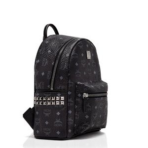 Authentic MCM Small Stark Studded Backpack